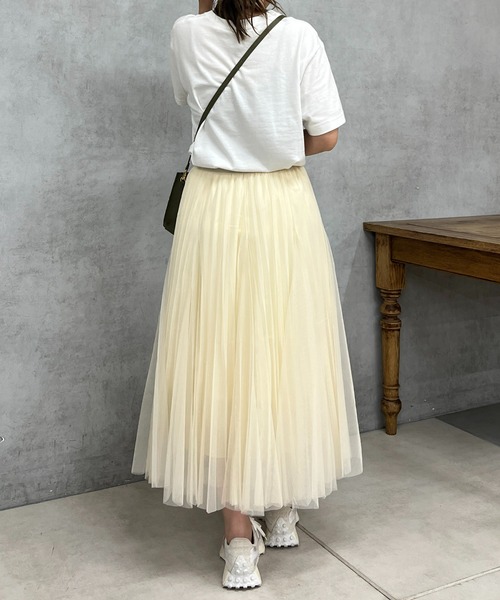 un dix cors（アンディコール）の「チュールスカート（スカート・レディース・ホワイト/チャコールグレー/ブラック・FREE）」の22枚目の写真