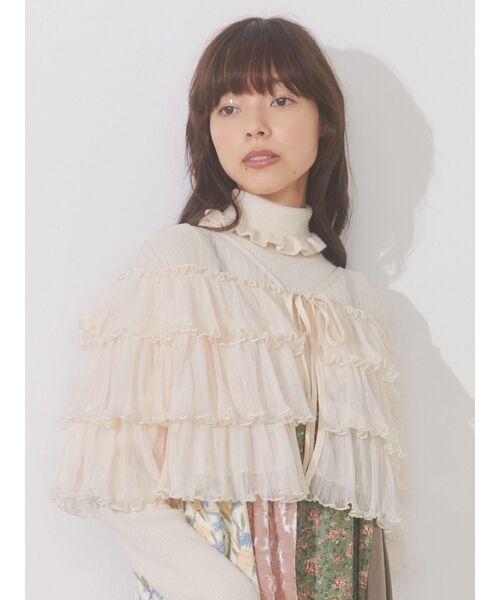 merry jenny（メリージェニー）の「シアーチュールボレロ（カーディガン/ボレロ・レディース・アイボリー/ブルー/ブラック・FREE）」の15枚目の写真