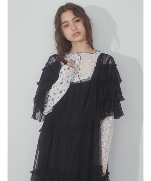 merry jenny（メリージェニー）の「シアーチュールボレロ（カーディガン/ボレロ・レディース・アイボリー/ブルー/ブラック・FREE）」の13枚目の写真