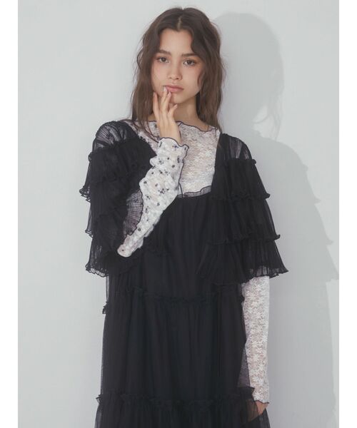 merry jenny（メリージェニー）の「シアーチュールボレロ（カーディガン/ボレロ・レディース・アイボリー/ブルー/ブラック・FREE）」の8枚目の写真