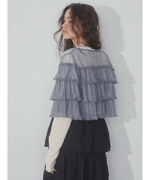merry jenny（メリージェニー）の「シアーチュールボレロ（カーディガン/ボレロ・レディース・アイボリー/ブルー/ブラック・FREE）」の14枚目の写真