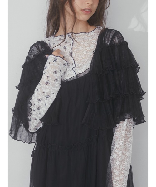 merry jenny（メリージェニー）の「シアーチュールボレロ（カーディガン/ボレロ・レディース・アイボリー/ブルー/ブラック・FREE）」の3枚目の写真