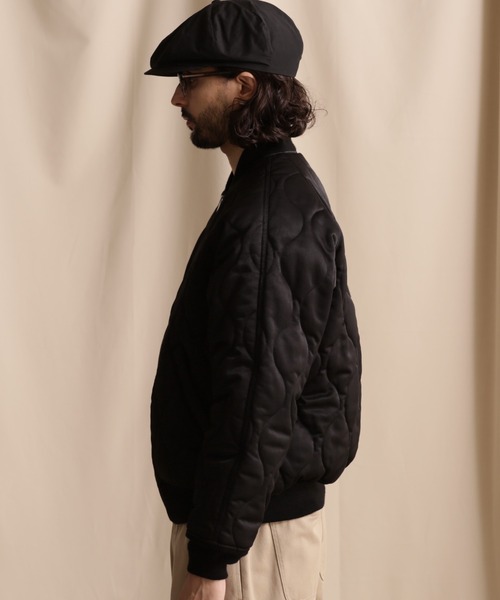 schott（ショット）の「【WEB LIMITED】Schott/ショット/ ONIONQUILTED JACKET OVAL CHENILLE LOGO/オーバルシニール オニオンキルトジャケット（ブルゾン・メンズ・ブラック/ネイビー/チャコールグレー・M/2XL/XL/L）」の10枚目の写真
