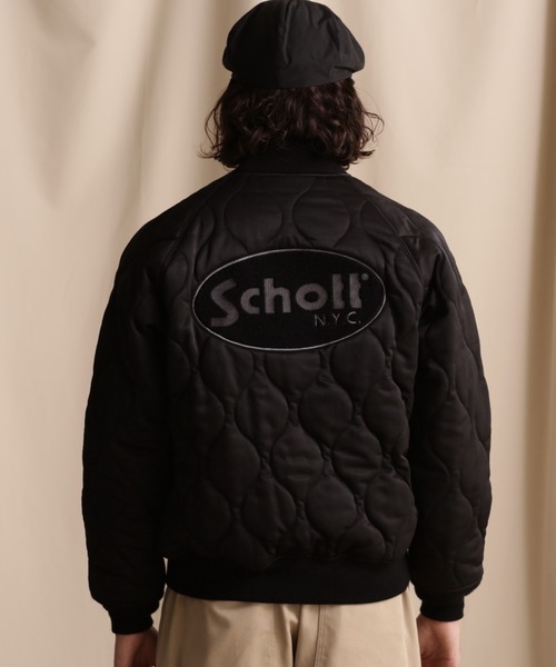 schott（ショット）の「【WEB LIMITED】Schott/ショット/ ONIONQUILTED JACKET OVAL CHENILLE LOGO/オーバルシニール オニオンキルトジャケット（ブルゾン・メンズ・ブラック/ネイビー/チャコールグレー・M/2XL/XL/L）」の11枚目の写真