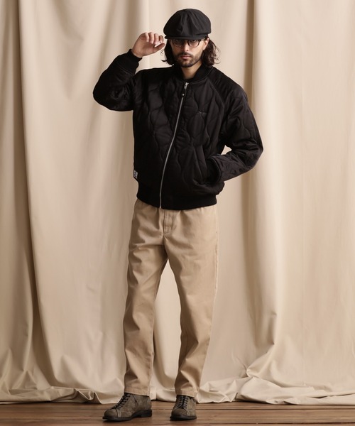 schott（ショット）の「【WEB LIMITED】Schott/ショット/ ONIONQUILTED JACKET OVAL CHENILLE LOGO/オーバルシニール オニオンキルトジャケット（ブルゾン・メンズ・ブラック/ネイビー/チャコールグレー・M/2XL/XL/L）」の17枚目の写真