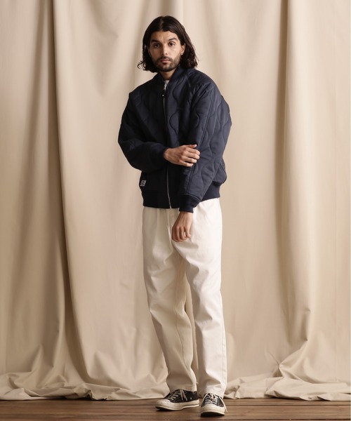 schott（ショット）の「【WEB LIMITED】Schott/ショット/ ONIONQUILTED JACKET OVAL CHENILLE LOGO/オーバルシニール オニオンキルトジャケット（ブルゾン・メンズ・ブラック/ネイビー/チャコールグレー・M/2XL/XL/L）」の21枚目の写真