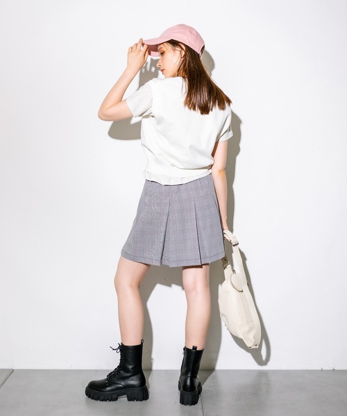 OLIVE des OLIVE（オリーブデオリーブ）の「ワンポイント刺繍ニットベスト　1032050070（ベスト・レディース・ネイビー/オフホワイト/トップグレー・FREE）」の7枚目の写真