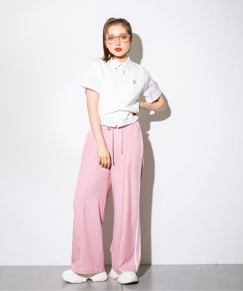 OLIVE des OLIVE（オリーブデオリーブ）の「ワンポイント刺繍ニットベスト　1032050070（ベスト・レディース・ネイビー/オフホワイト/トップグレー・FREE）」の13枚目の写真