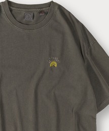 ピグメント加工ワンポイント刺繍Tシャツ/ビッグシルエット