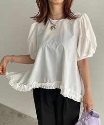 【WEB限定】ボリュームスリーブフリルブラウス