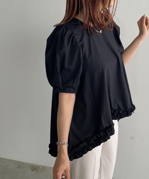 antic rag（アンティックラグ）の「【WEB限定】ボリュームスリーブフリルブラウス（シャツ/ブラウス・レディース・ブラック/ホワイト・FREE）」の11枚目の写真