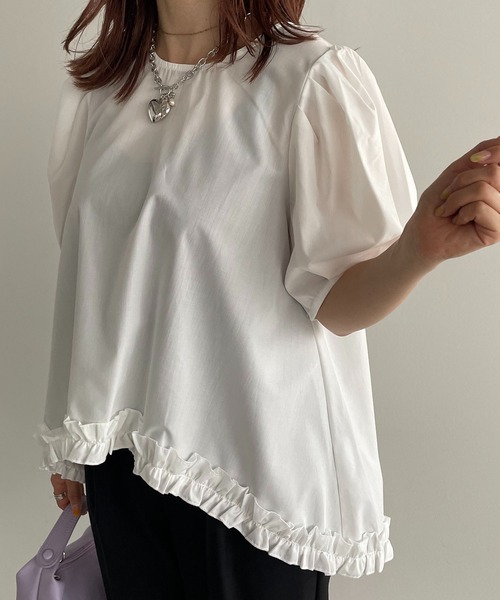 antic rag（アンティックラグ）の「【WEB限定】ボリュームスリーブフリルブラウス（シャツ/ブラウス・レディース・ブラック/ホワイト・FREE）」の22枚目の写真