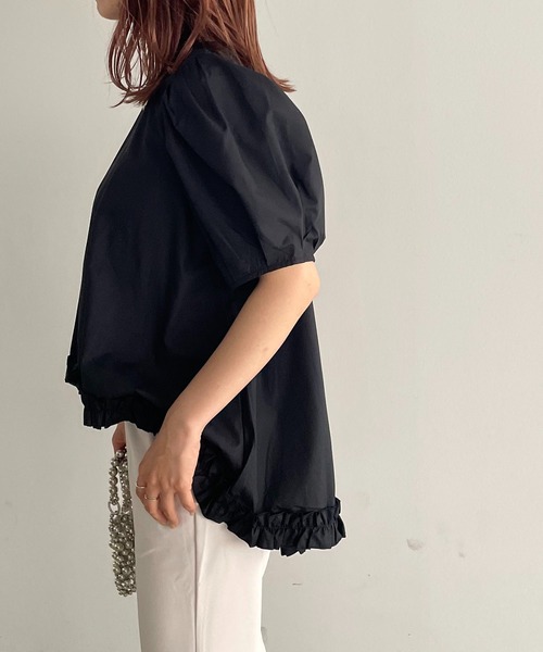 antic rag（アンティックラグ）の「【WEB限定】ボリュームスリーブフリルブラウス（シャツ/ブラウス・レディース・ブラック/ホワイト・FREE）」の14枚目の写真