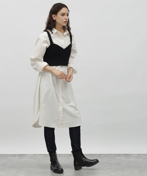 LAKOLE（ラコレ）の「ニットビスチェ / 972251（タンクトップ・レディース・ヘザーグレー/ブラック・SMALL/MEDIUM）」の3枚目の写真