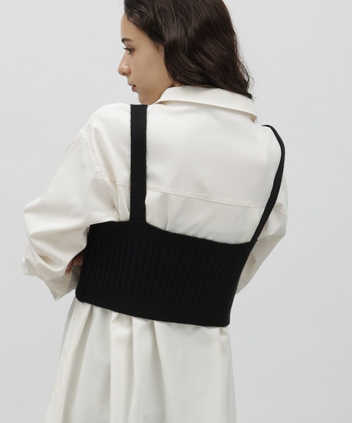 LAKOLE（ラコレ）の「ニットビスチェ / 972251（タンクトップ・レディース・ヘザーグレー/ブラック・SMALL/MEDIUM）」の5枚目の写真