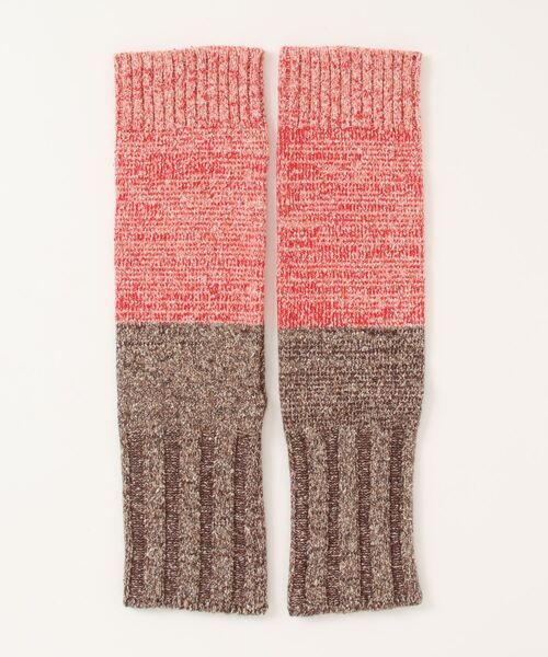 STUDIOUS(ステュディオス)の「【STUDIOUS/ステュディオス】バイカラーネップアームウォーマー(アームカバー・レディース・ベージュ/レッド・FREE)」の10枚目の写真