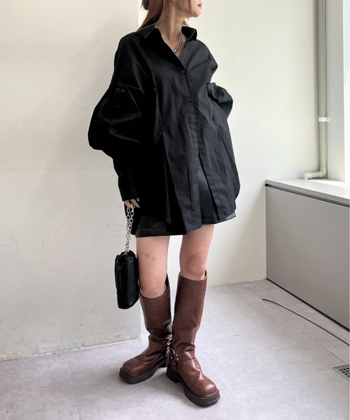 Six M（シックスエム）の「【SixM/シックスエム】デザインシャツ（シャツ/ブラウス・レディース・ブラック/サックスブルー/オフホワイト・FREE）」の19枚目の写真