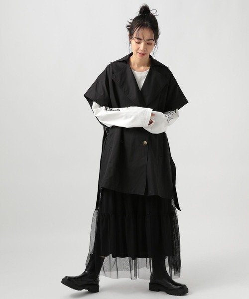 BAYFLOW（ベイフロー）の「チュールティアードスカート（スカート・レディース・オフホワイト/ブラック/スモーク/グレー・FREE）」の20枚目の写真