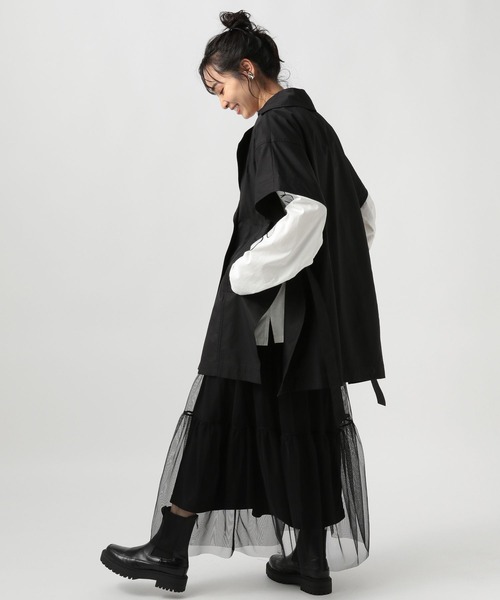 BAYFLOW（ベイフロー）の「チュールティアードスカート（スカート・レディース・オフホワイト/ブラック/スモーク/グレー・FREE）」の16枚目の写真