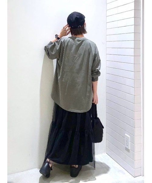 BAYFLOW（ベイフロー）の「チュールティアードスカート（スカート・レディース・オフホワイト/ブラック/スモーク/グレー・FREE）」の13枚目の写真