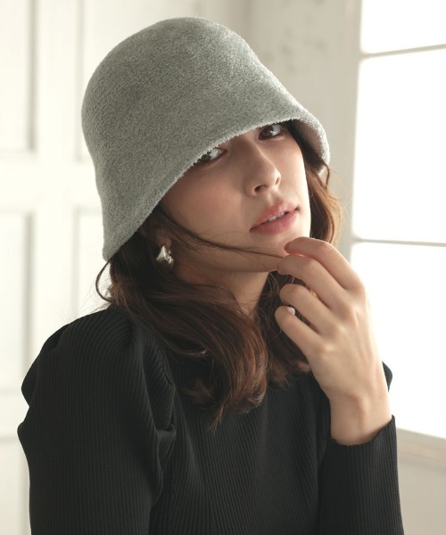 DONOBAN（ドノバン）の「モールベルHAT（ハット・レディース・アイボリー/グレイッシュベージュ/ブラック・F）」の2枚目の写真