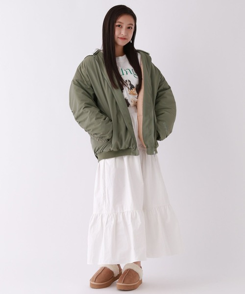 repipi armario（レピピ アルマリオ）の「【2WAY】フードツキMA-1（MA-1・キッズ・ブラック/カーキ・MEDIUM/LARGE/SMALL）」の5枚目の写真