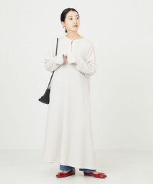 FREAK'S STORE（フリークスストア）の「限定展開　ミニワッフル フレアマキシ ヘンリーネック ワンピース（ワンピース）」