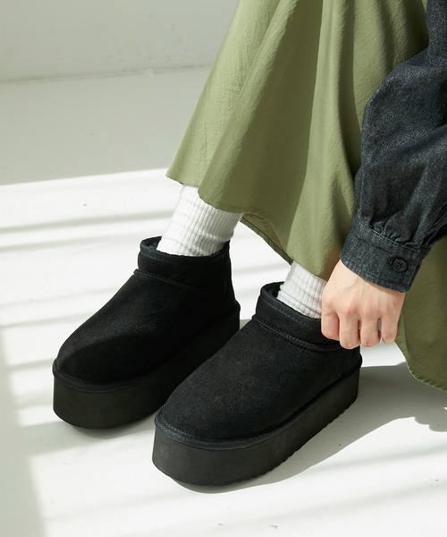 Chaco closet（チャコ クローゼット）の「厚底 ラウンドトゥ ショートブーツ（ブーツ・レディース・ダークブラウン/グレー/ブラウン/ブラック・S/M/L）」の9枚目の写真