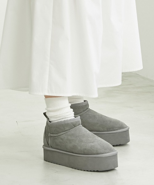 Chaco closet（チャコ クローゼット）の「厚底 ラウンドトゥ ショートブーツ（ブーツ・レディース・ダークブラウン/グレー/ブラウン/ブラック・S/M/L）」の13枚目の写真