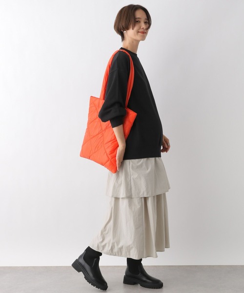 LEPSIM(レプシィム)の「【産前・産後対応】マタニティ/ボリュームスリーブ裏毛プルオーバー 961423(マタニティウェア/グッズ・レディース・ブラック/グレー/オフホワイト・FREE/SHORT)」の8枚目の写真