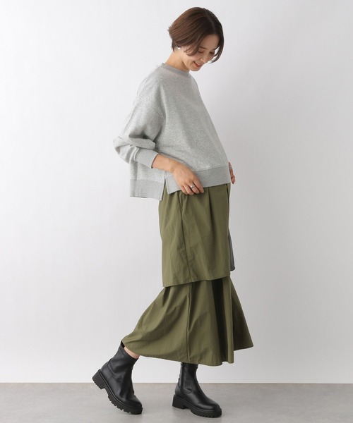 LEPSIM(レプシィム)の「【産前・産後対応】マタニティ/ボリュームスリーブ裏毛プルオーバー 961423(マタニティウェア/グッズ・レディース・ブラック/グレー/オフホワイト・FREE/SHORT)」の5枚目の写真