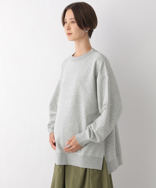 LEPSIM(レプシィム)の「【産前・産後対応】マタニティ/ボリュームスリーブ裏毛プルオーバー 961423(マタニティウェア/グッズ・レディース・ブラック/グレー/オフホワイト・FREE/SHORT)」の12枚目の写真