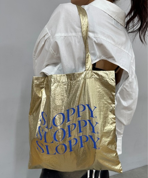 WHO'S WHO gallery（フーズフーギャラリー）の「【SLOPPY/スロッピー】SLOPPYキラキラトート（トートバッグ・レディース・ブラック/サックスブルー/ゴールド/グリーン/ピンク/オフホワイト・FREE）」の10枚目の写真
