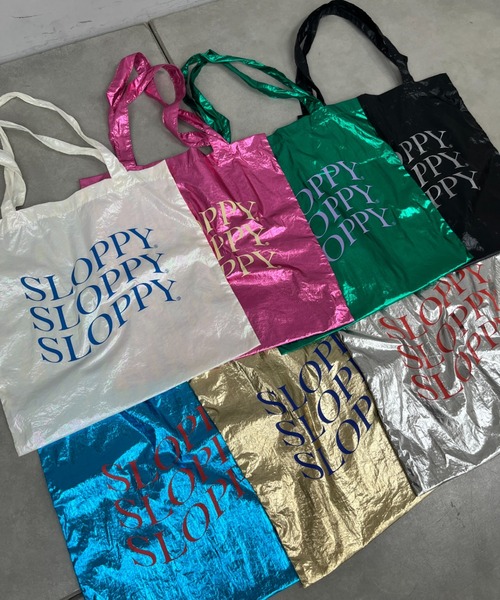WHO'S WHO gallery（フーズフーギャラリー）の「【SLOPPY/スロッピー】SLOPPYキラキラトート（トートバッグ・レディース・ブラック/サックスブルー/ゴールド/グリーン/ピンク/オフホワイト・FREE）」の7枚目の写真