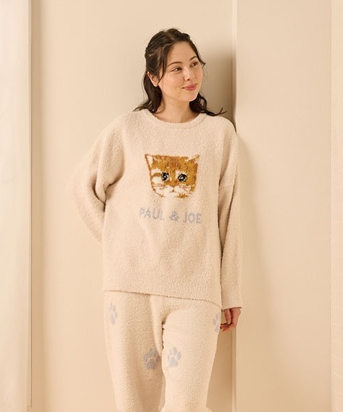 PAUL&JOE（ポールアンドジョー）の「【PAUL&JOE】ヌネットジャガード　プルオーバー（ルームウェア/パジャマ・レディース・ワイン/ネイビー/アイボリー・M-L）」の2枚目の写真
