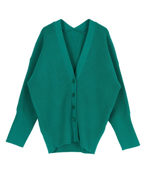 UR'S(ユアーズ)の「Vネックボリュームスリーブニットカーディガン(カーディガン/ボレロ・レディース・ネイビー/ベージュ/グリーン系その他/チャコール/ブラウン・L/S/M)」の5枚目の写真