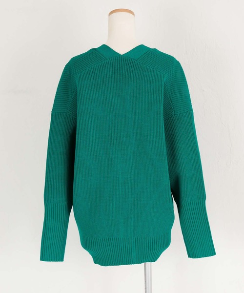 UR'S(ユアーズ)の「Vネックボリュームスリーブニットカーディガン(カーディガン/ボレロ・レディース・ネイビー/ベージュ/グリーン系その他/チャコール/ブラウン・L/S/M)」の12枚目の写真