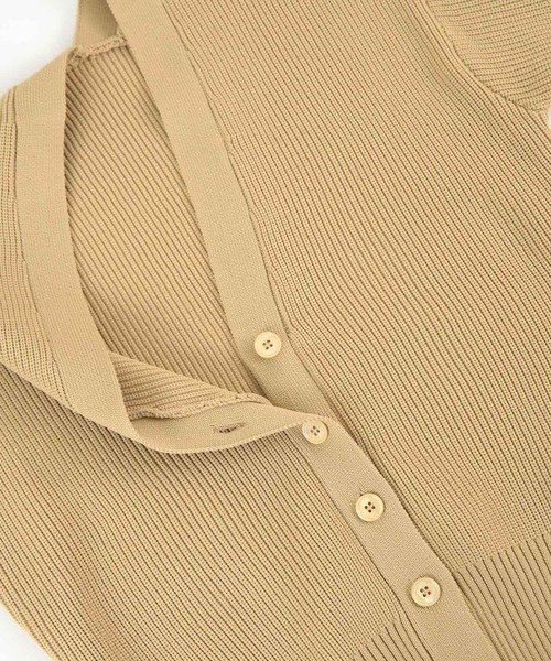 UR'S(ユアーズ)の「Vネックボリュームスリーブニットカーディガン(カーディガン/ボレロ・レディース・ネイビー/ベージュ/グリーン系その他/チャコール/ブラウン・L/S/M)」の9枚目の写真