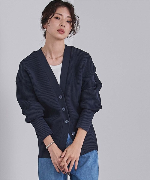 セール】Vネックボリュームスリーブニットカーディガン（カーディガン