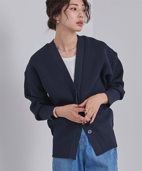 Vネックボリュームスリーブニットカーディガン（カーディガン/ボレロ