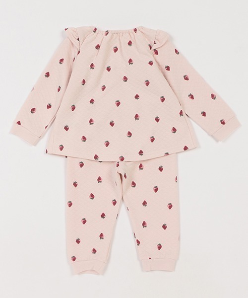 petit main（プティマイン）の「GIRLSキルトパジャマ（アンサンブル・キッズ・アイボリー/マルチ/ライトピンク・80ｃｍ/90cm/100cm/110cm/120cm/130cm）」の5枚目の写真