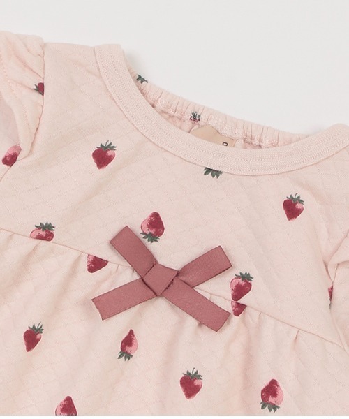 petit main（プティマイン）の「GIRLSキルトパジャマ（アンサンブル・キッズ・アイボリー/マルチ/ライトピンク・80ｃｍ/90cm/100cm/110cm/120cm/130cm）」の7枚目の写真