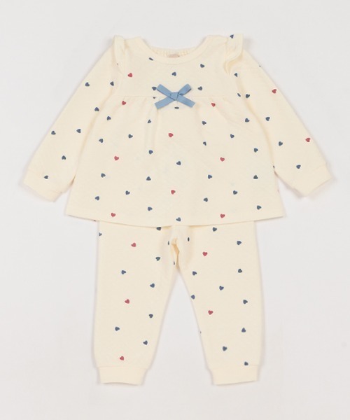 petit main（プティマイン）の「GIRLSキルトパジャマ（アンサンブル・キッズ・アイボリー/マルチ/ライトピンク・80ｃｍ/90cm/100cm/110cm/120cm/130cm）」の14枚目の写真