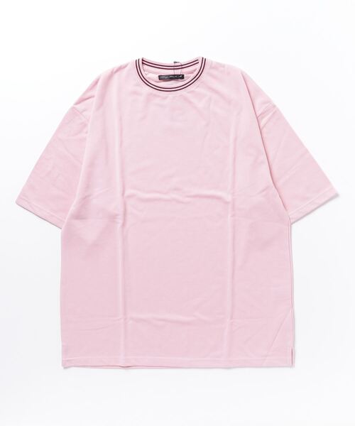 Bling Leads(ブリングリーズ)の「【Bling Leads】鹿の子ライン入り刺繍クルーTシャツ(Tシャツ/カットソー・メンズ・ピンク/チャコールグレー/サックスブルー/ネイビー/ホワイト/ワイン・LARGE/MEDIUM)」の19枚目の写真