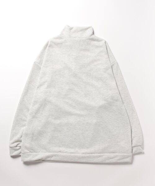KICKSEWING（キックスウィング）の「KICKSEWING オーバーフィットハーフジップアップスウェット（スウェット・レディース・ブラック/グレー・FREE）」の13枚目の写真