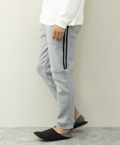 STYLEBLOCK(スタイルブロック)の「裏起毛スリムパンツ(2本ライン切り替え)(その他パンツ・メンズ・杢グレー/ブラック・M/L)」の2枚目の写真