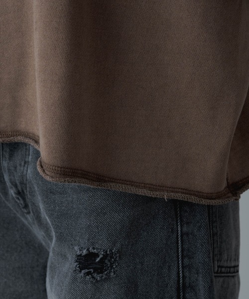 PUAL CE CIN(ピュアルセシン)の「クロップド丈ロゴプリントスウェットプルオーバー(スウェット・レディース・ネイビー/ブラウン・FREE)」の15枚目の写真