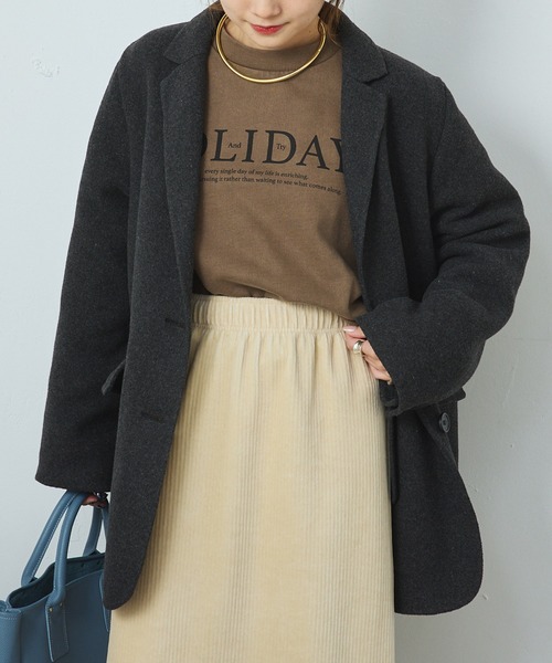 PUAL CE CIN(ピュアルセシン)の「クロップド丈ロゴプリントスウェットプルオーバー(スウェット・レディース・ネイビー/ブラウン・FREE)」の20枚目の写真