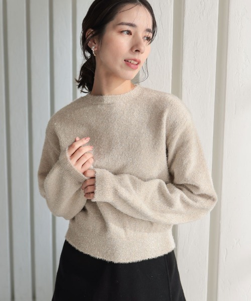 DONOBAN(ドノバン)の「【pufe】グリッターニット(ニット/セーター・レディース・ブラック/ホワイト系その他/シルバー/マルチ・F)」の2枚目の写真