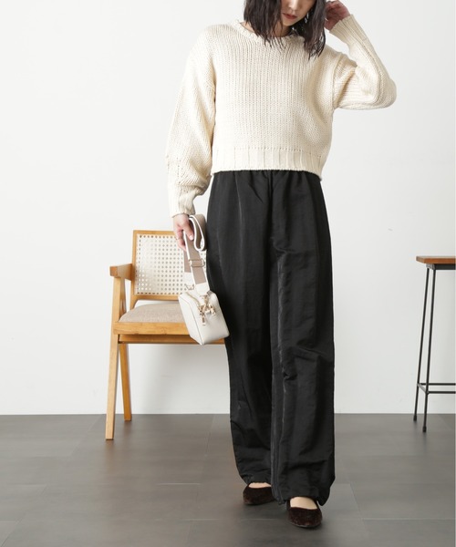 FREE'S MART(フリーズマート)の「◆バックオープンローゲージニット(ニット/セーター・レディース・レッド/グリーン/オフホワイト・FREE)」の7枚目の写真